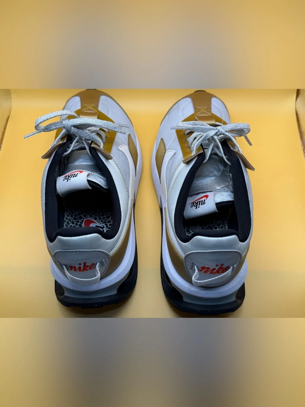 Gold/White Colorway Nike Women's Air Max Pre-Day SE sneakers Size 9.5